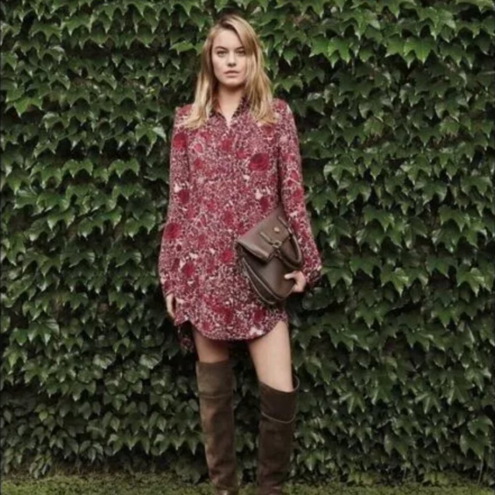 Tory Buch Cora Dress in cabernet kyoto